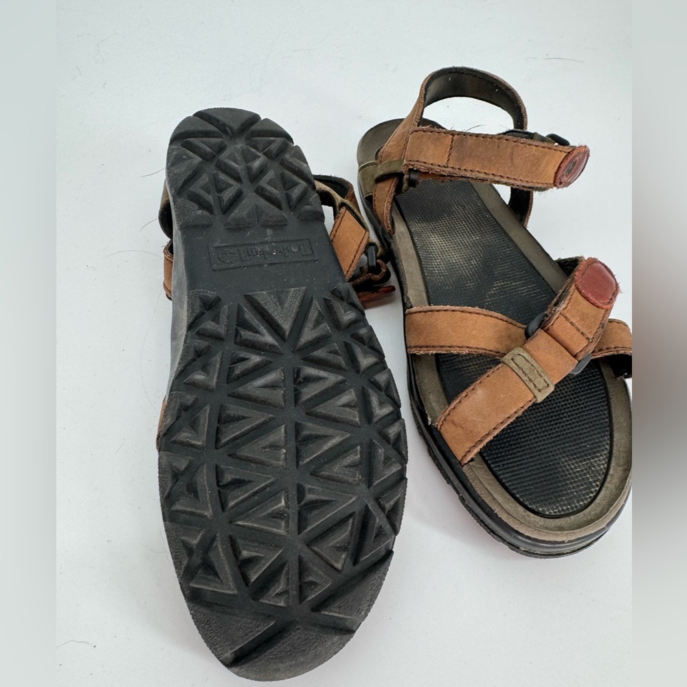Oiled Brown Timberland Leather Strap Sport Casual Sandals Size 9